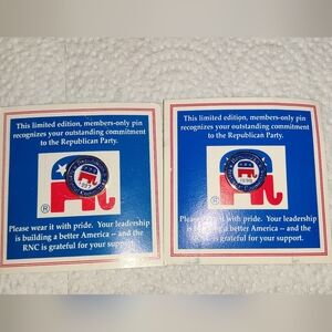 1997 & 1998 Republican National Committee Republican Logo Enamel Lapel Pins